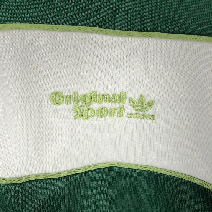 00'S adidas jersey track jacket, men's size S polyester green type Vintage Second Hand