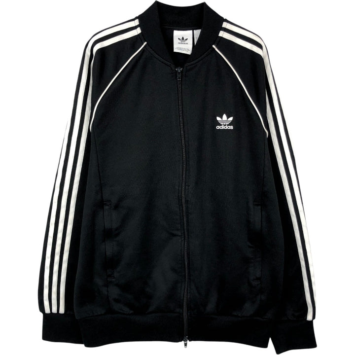 Adidas Originals Jersey Track Jacket Men's Size L recycled polyester black type Vintage Second Hand