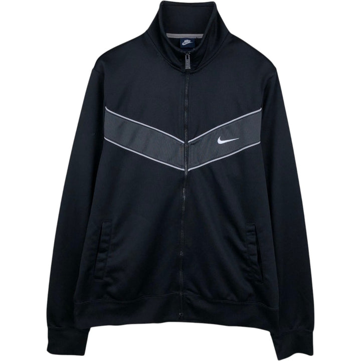 Nike Jersey Track Jacket Men's Size L polyester black type Vintage Second Hand