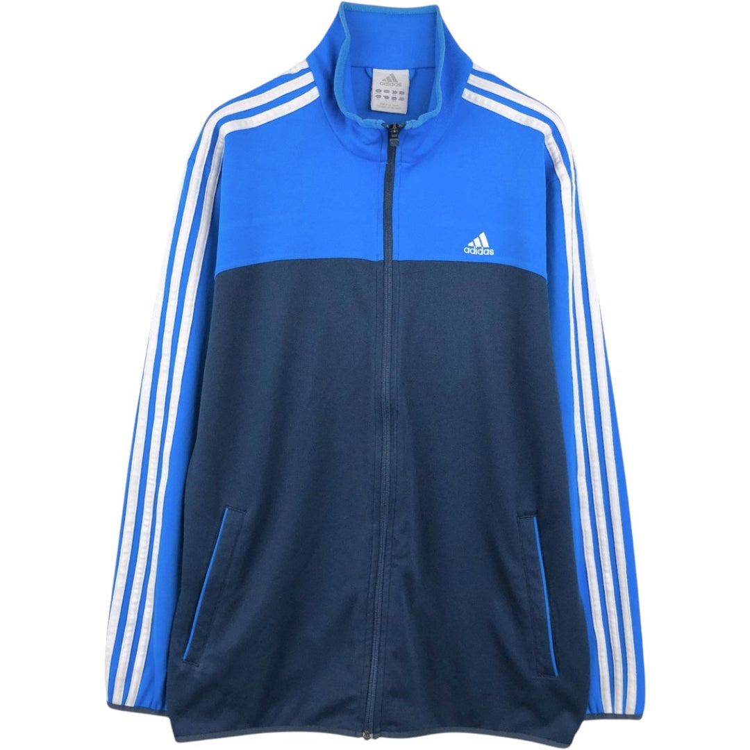 Adidas adidas jersey track jacket men's size L polyester blue type Vintage Second Hand