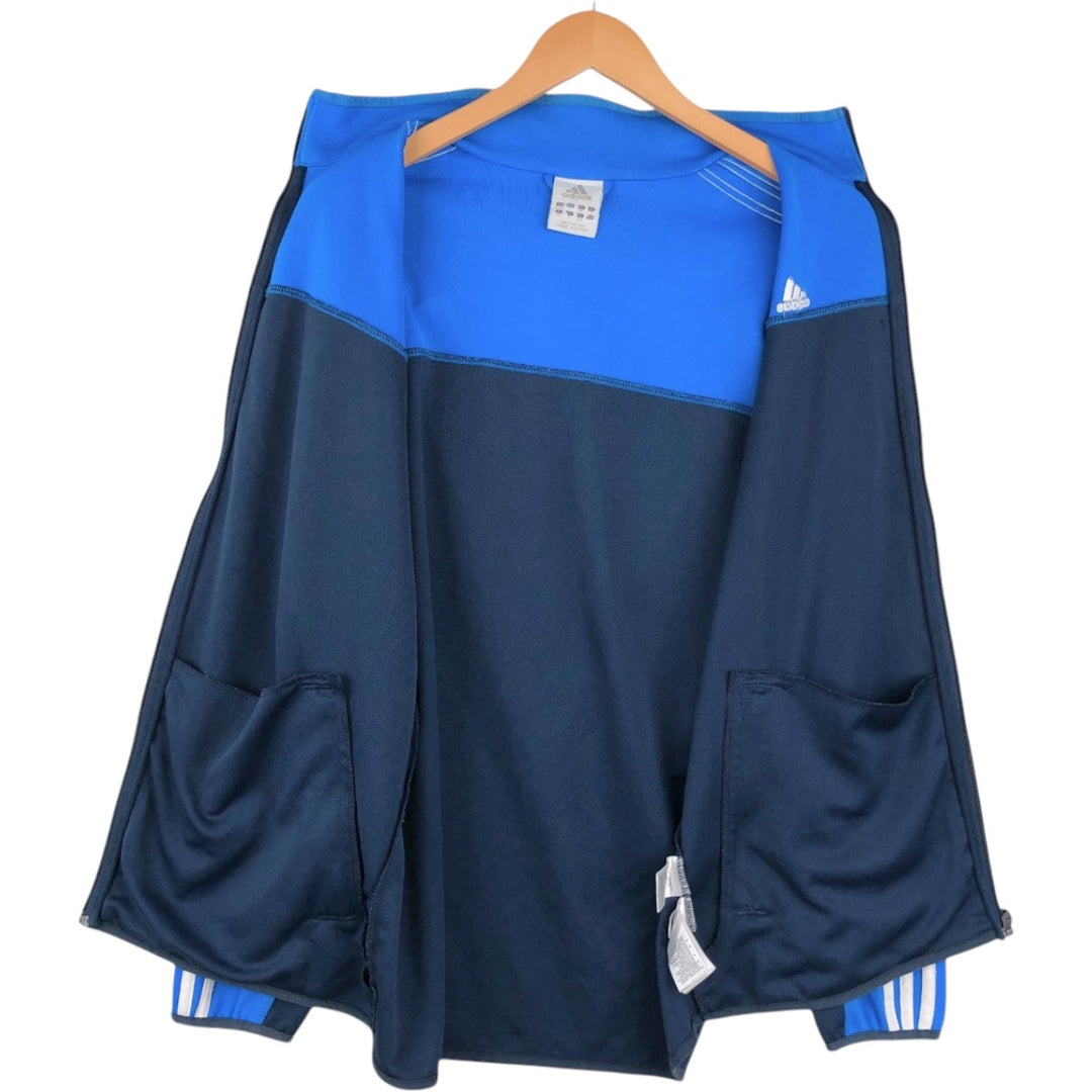 Adidas adidas jersey track jacket men's size L polyester blue type Vintage Second Hand