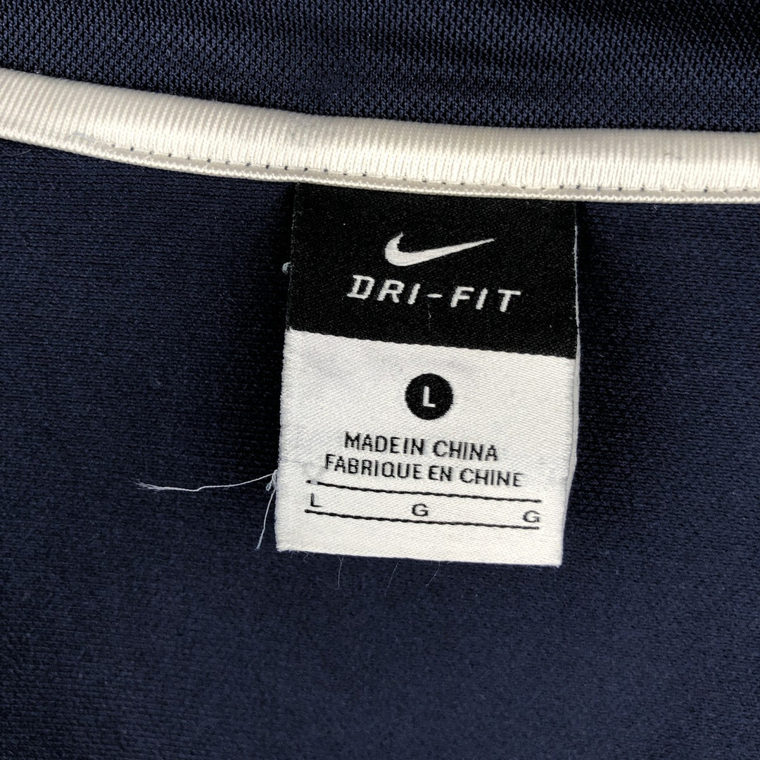 Nike DRI-FIT Jersey Track Jacket, Men's L size polyester navy blue type Vintage Second Hand