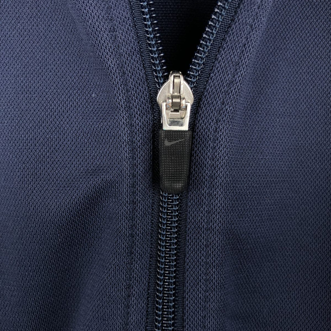 Nike DRI-FIT Jersey Track Jacket, Men's L size polyester navy blue type Vintage Second Hand