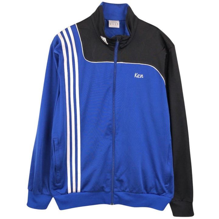 Adidas adidas jersey track jacket men's size L polyester blue type Vintage Second Hand