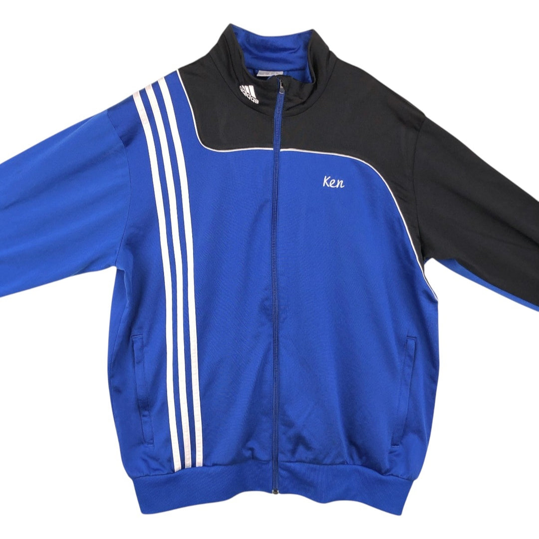 Adidas adidas jersey track jacket men's size L polyester blue type Vintage Second Hand