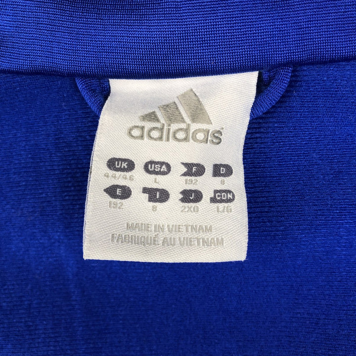 Adidas adidas jersey track jacket men's size L polyester blue type Vintage Second Hand