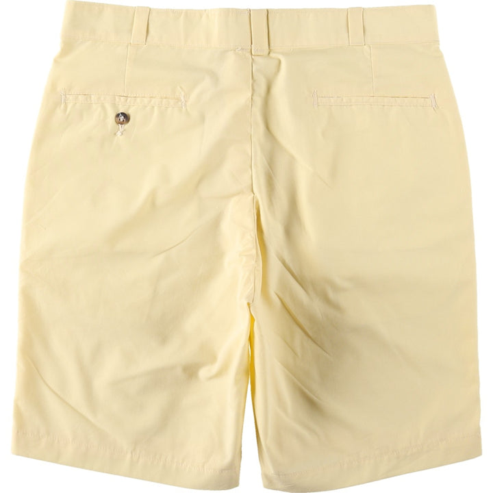 90'S work shorts, made in USA, men's size W34 equivalent, vintage. polyester yellow type Vintage Second Hand