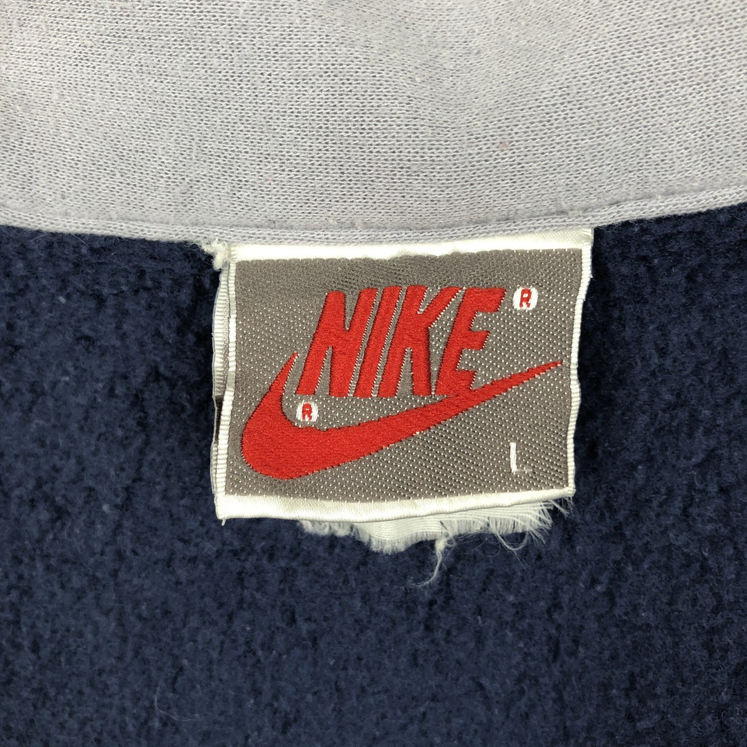 90'S Nike Silver Tag Two-Tone Full-Zip Sweatshirt, Men's Size L (Equivalent), Vintage unclear gray type Vintage Second Hand