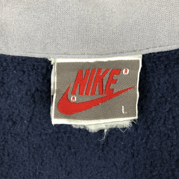 90'S Nike Silver Tag Two-Tone Full-Zip Sweatshirt, Men's Size L (Equivalent), Vintage unclear gray type Vintage Second Hand
