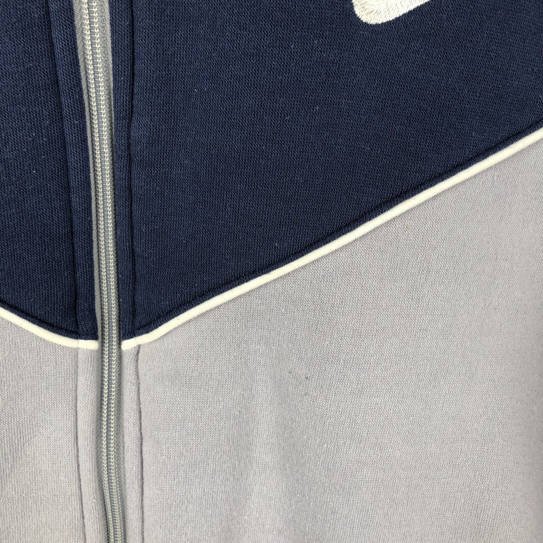90'S Nike Silver Tag Two-Tone Full-Zip Sweatshirt, Men's Size L (Equivalent), Vintage unclear gray type Vintage Second Hand