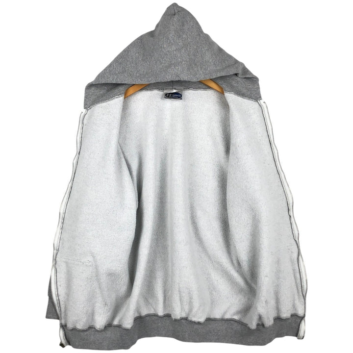 90s-00'S ES Sports ARMY Full-Zip Sweatshirt Hoodie, Made in USA, Men's Size M (Equivalent), Vintage cotton gray type Vintage Second Hand