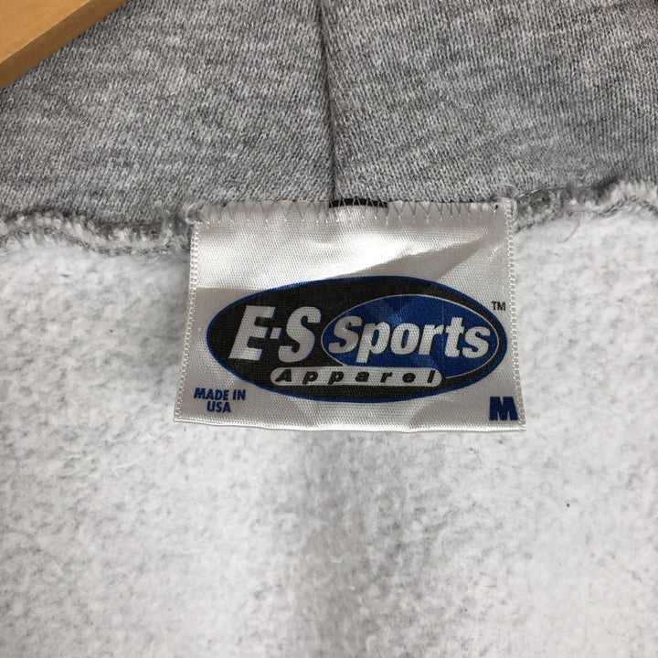 90s-00'S ES Sports ARMY Full-Zip Sweatshirt Hoodie, Made in USA, Men's Size M (Equivalent), Vintage cotton gray type Vintage Second Hand