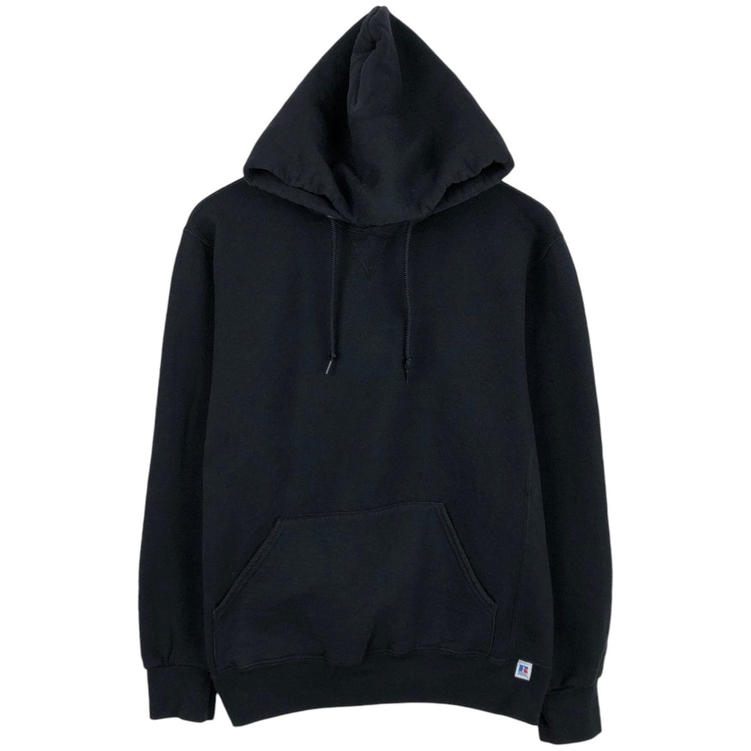 Russell Blank Sweatshirt Hoodie (Men's Size L) unclear black type Vintage Second Hand
