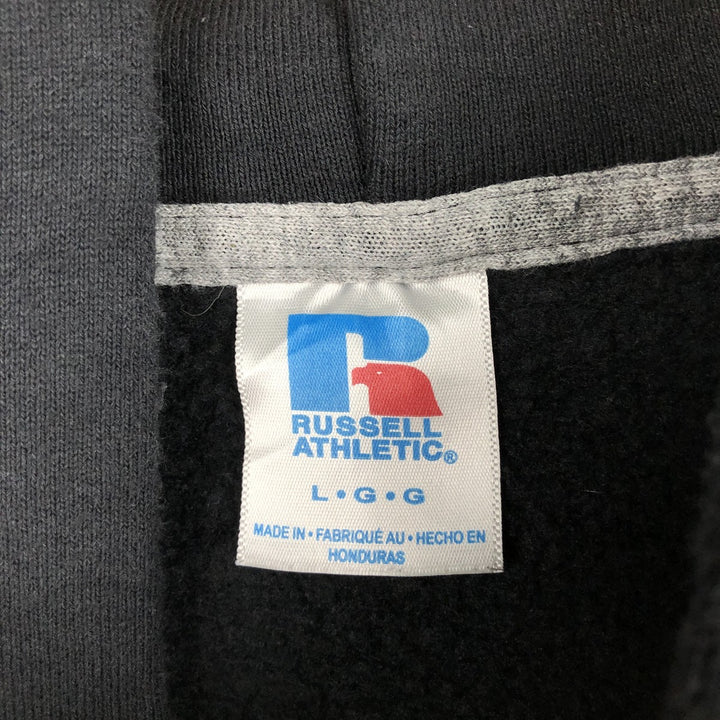 Russell Blank Sweatshirt Hoodie (Men's Size L) unclear black type Vintage Second Hand