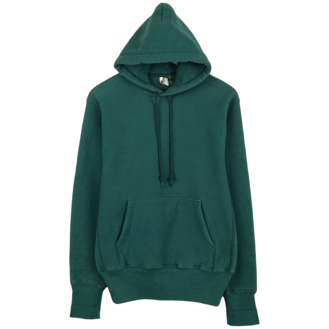 CAMBER Plain Blank Sweatshirt Hoodie, Made in USA, Men's Size S (approx.) cotton green type Vintage Second Hand