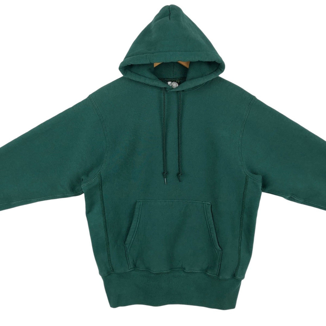CAMBER Plain Blank Sweatshirt Hoodie, Made in USA, Men's Size S (approx.) cotton green type Vintage Second Hand