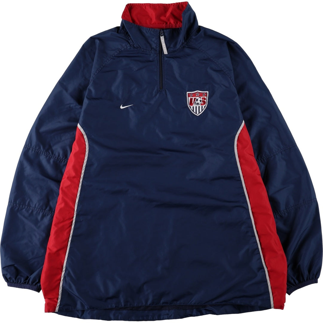 2000'S Nike Team CLIMA FIT USA National Team Anorak Parka, Men's Size XL polyester navy blue type Vintage Second Hand