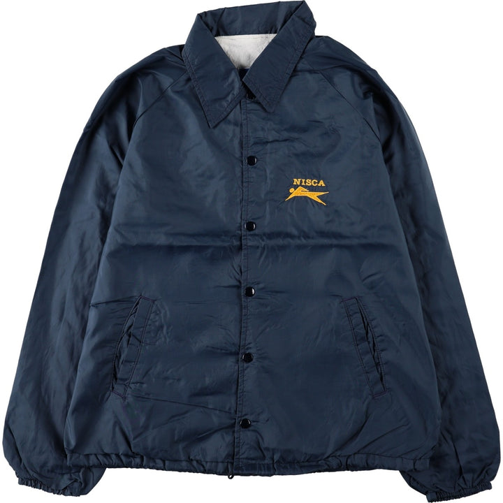 90'S Champion Coach Jacket, Made in USA, Men's Size L (approx.), Vintage Nylon navy blue type Vintage Second Hand