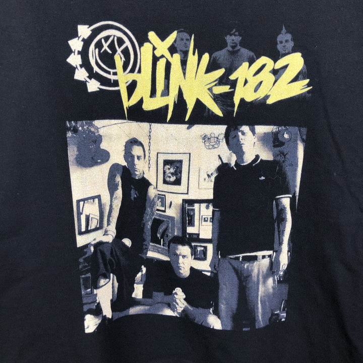 BLINK-182 Band Sweatshirt Pullover Hoodie (Men's Size L) cotton black type Vintage Second Hand