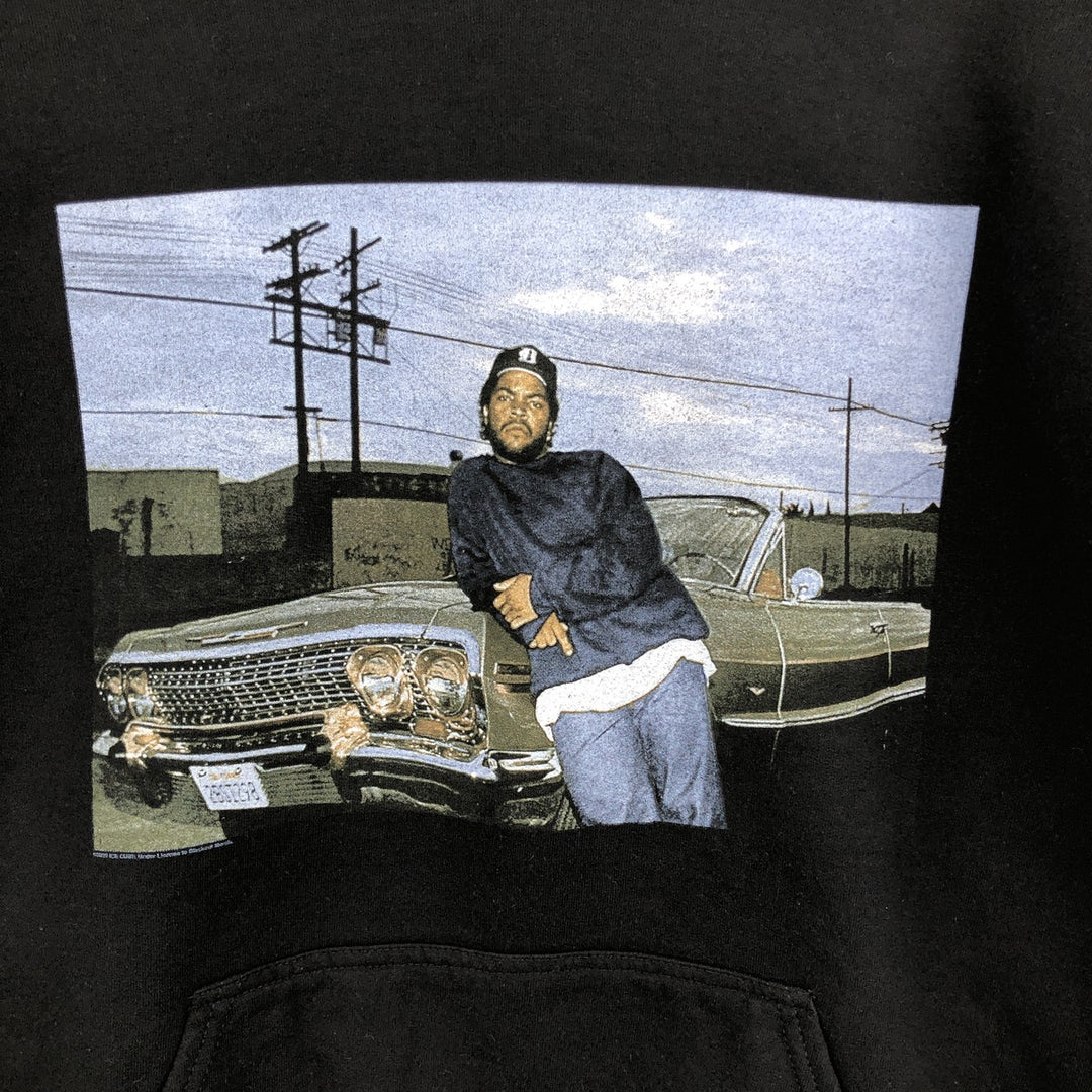 ICE CUBE Band Sweat Pullover Hoodie, Men's Size L (approx.) unclear black type Vintage Second Hand
