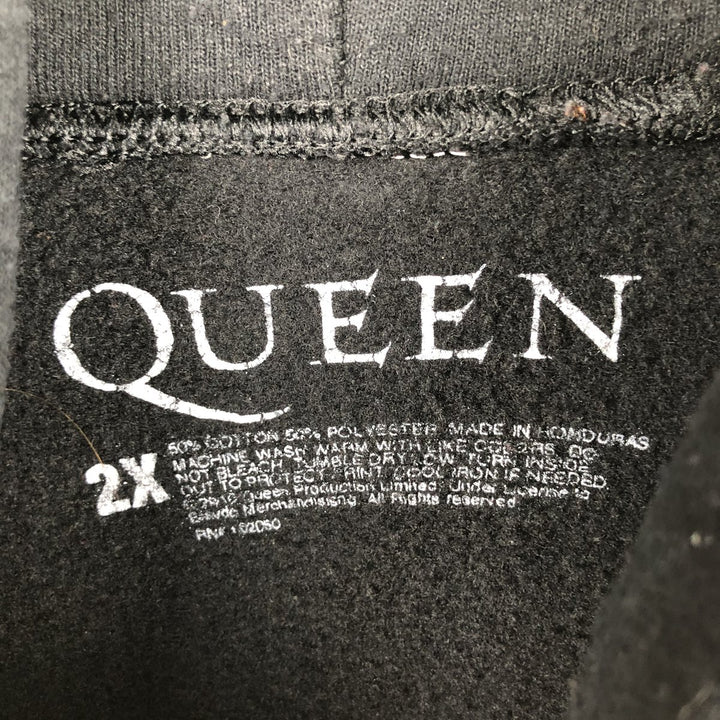 QUEEN Band Sweatshirt Pullover Hoodie, Men's XXL equivalent. cotton black type Vintage Second Hand