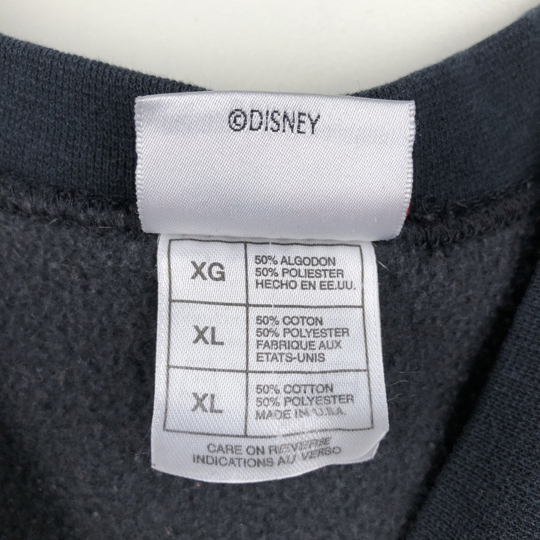 Disney Goofy character sweatshirt, made in USA, men's size XL equivalent, vintage. cotton black type Vintage Second Hand