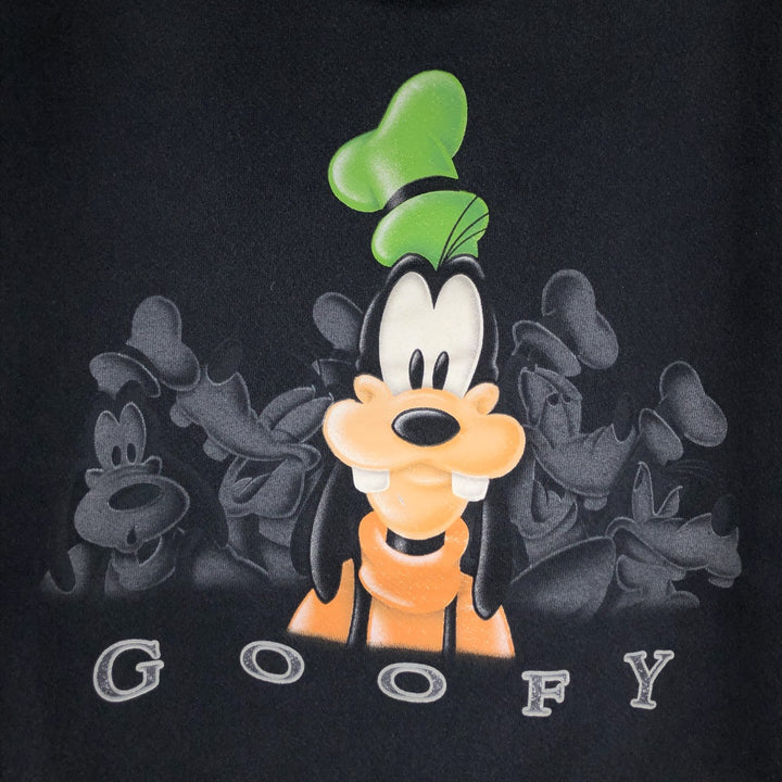 Disney Goofy character sweatshirt, made in USA, men's size XL equivalent, vintage. cotton black type Vintage Second Hand