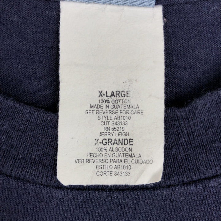 Disney MICKEY MOUSE character print T-shirt, men's size XL (approx.) cotton navy blue type Vintage Second Hand