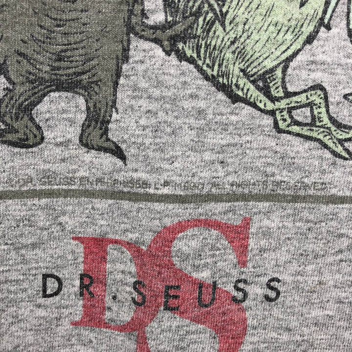 Dr. Seuss GRINCH character print T-shirt, made in USA, men's size XL equivalent, vintage. cotton gray type Vintage Second Hand