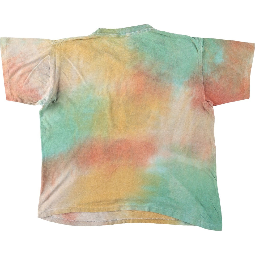 90'S Disney THE LION KING Tie-Dye Pattern Character Print T-Shirt, Men's Size L (approx.), Vintage cotton multicolor Vintage Second Hand