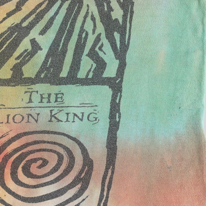90'S Disney THE LION KING Tie-Dye Pattern Character Print T-Shirt, Men's Size L (approx.), Vintage cotton multicolor Vintage Second Hand