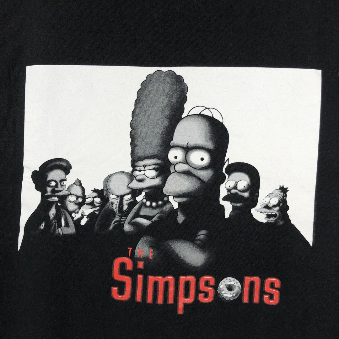 DELTA THE SIMPSONS Character Print T-Shirt (Men's Size L) cotton black type Vintage Second Hand