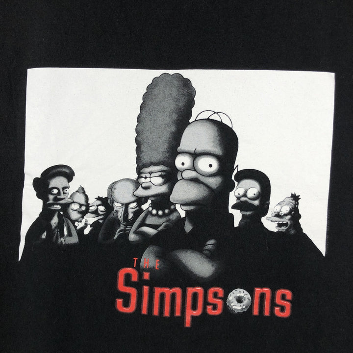 DELTA THE SIMPSONS Character Print T-Shirt (Men's Size L) cotton black type Vintage Second Hand