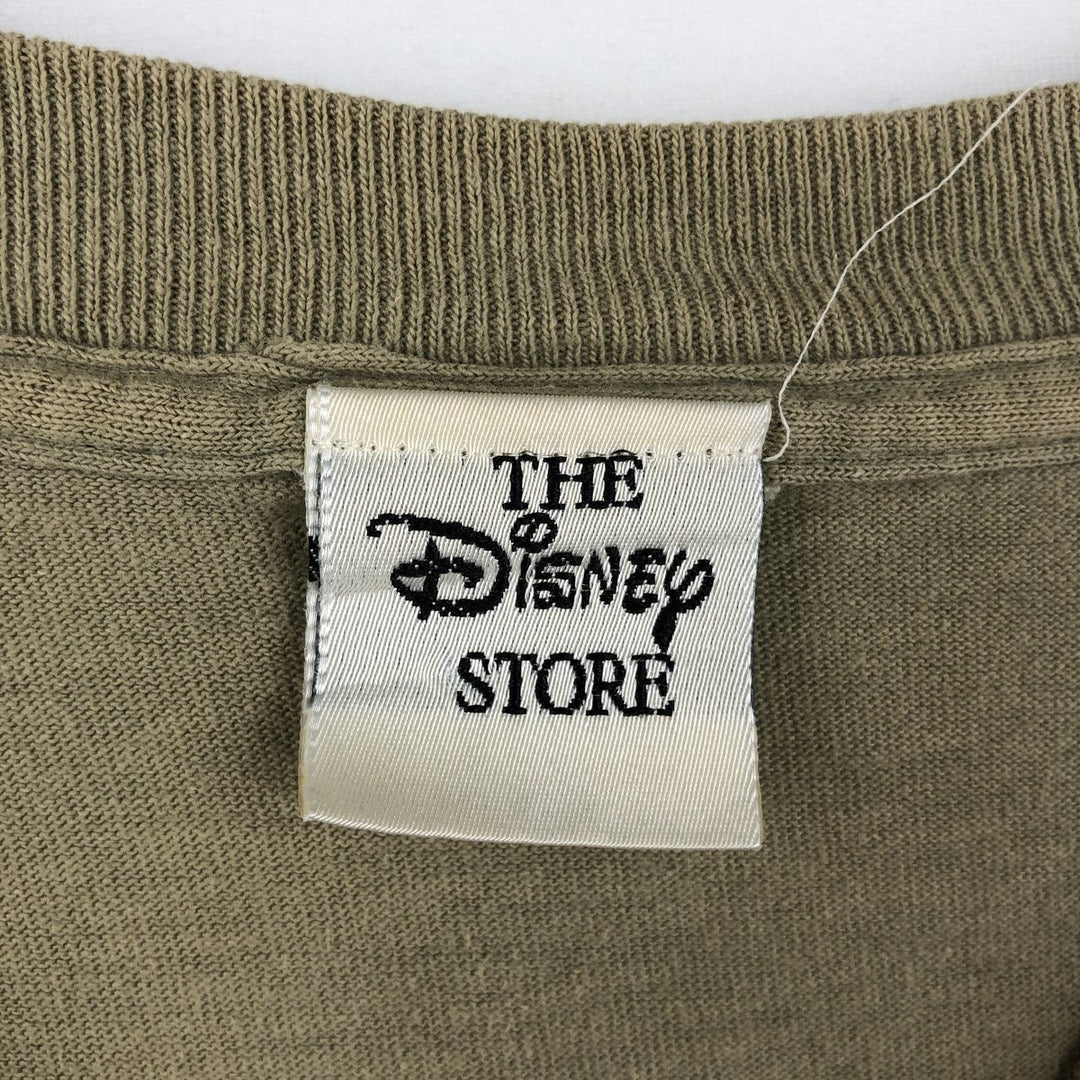 90'S Disney THE LION KING character print T-shirt, Made in USA, Men's XXL equivalent, Vintage cotton Khaki type Vintage Second Hand