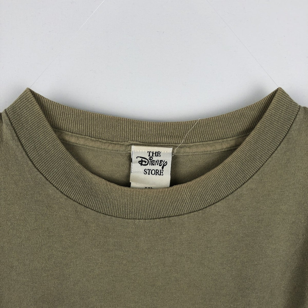 90'S Disney THE LION KING character print T-shirt, Made in USA, Men's XXL equivalent, Vintage cotton Khaki type Vintage Second Hand