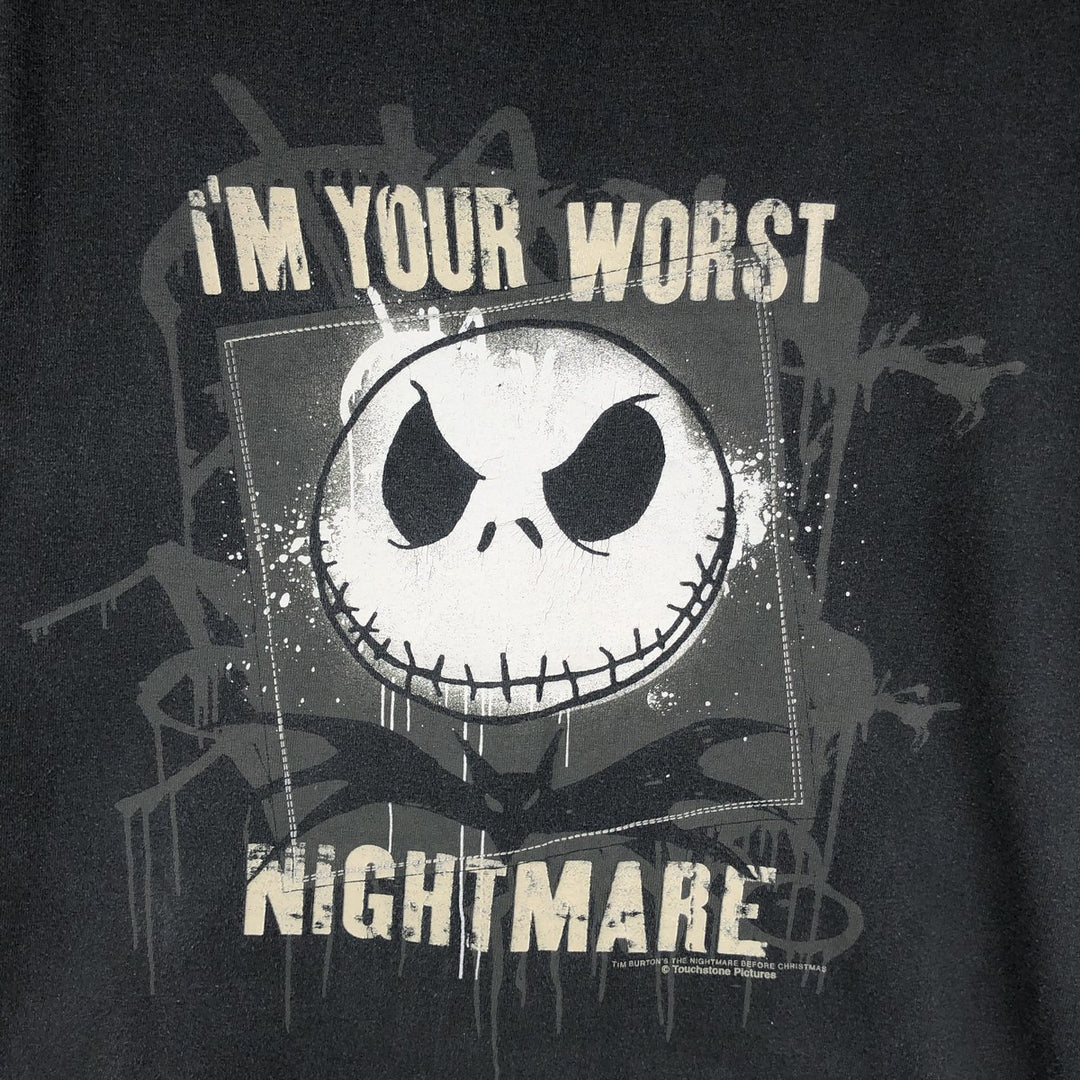 Disney The Nightmare Before Christmas Character Print T-Shirt (Men's Size L) cotton black type Vintage Second Hand