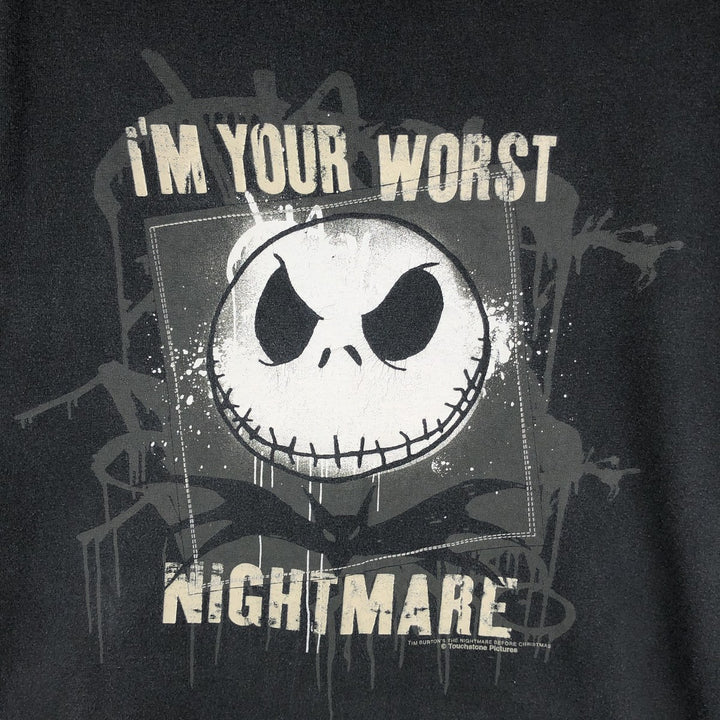 Disney The Nightmare Before Christmas Character Print T-Shirt (Men's Size L) cotton black type Vintage Second Hand