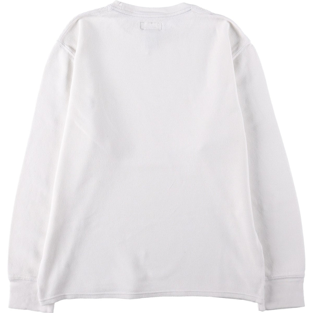 Ralph Lauren POLO RALPH LAUREN Thermal Long T-shirt Waffle Men's M size cotton white type Vintage Second Hand