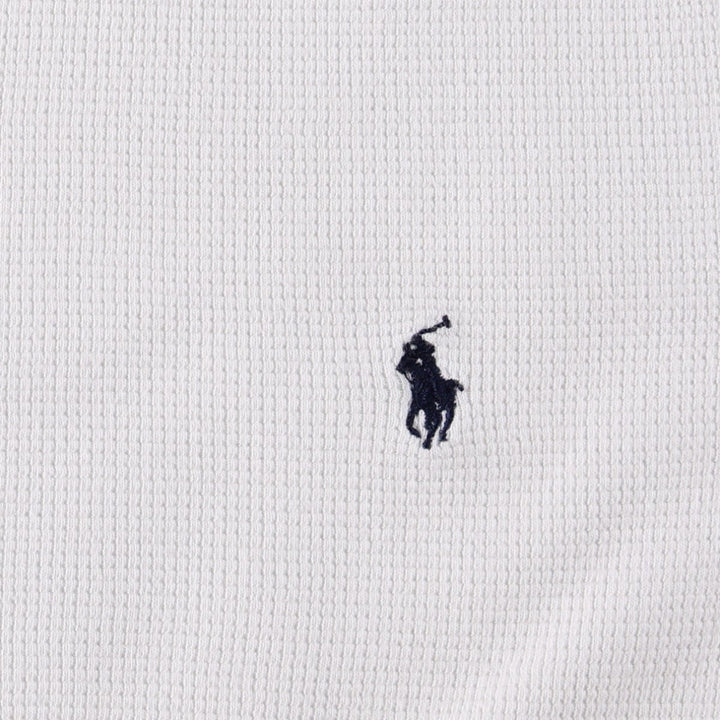 Ralph Lauren POLO RALPH LAUREN Thermal Long T-shirt Waffle Men's M size cotton white type Vintage Second Hand