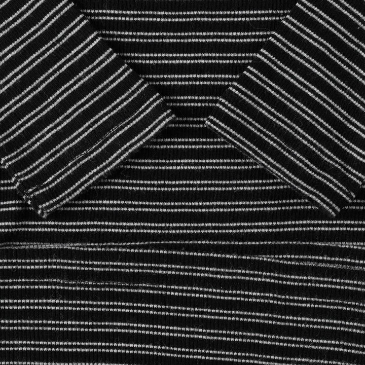 OLD NAVY Border Pattern Long T-Shirt (Women's Size M) polyester black type Vintage Second Hand