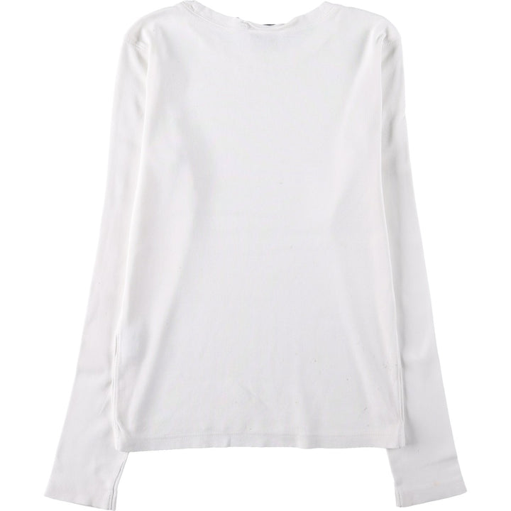 Ralph Lauren SPORT Long-Sleeve T-Shirt (Women's Size M) cotton white type Vintage Second Hand