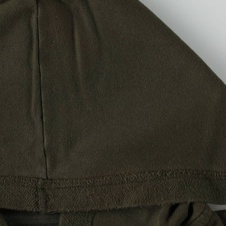 Harley-Davidson Eagle Pattern Sweatshirt Full-Zip Hoodie, Made in USA, Women's Size L (approx.) cotton Khaki type Vintage Second Hand