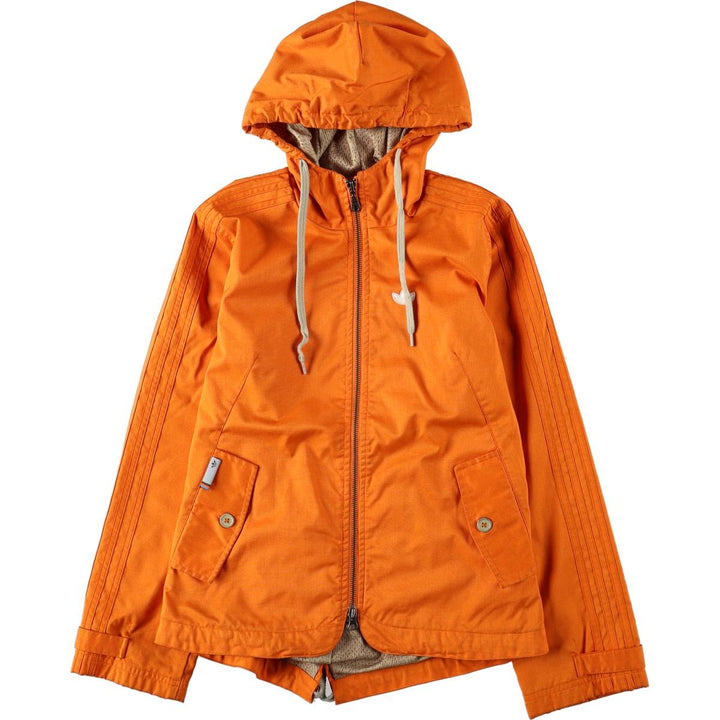 2000'S Adidas Originals hooded windbreaker, women's size M (approx.) polyester orange type Vintage Second Hand