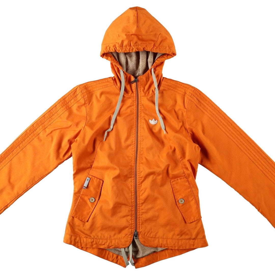 2000'S Adidas Originals hooded windbreaker, women's size M (approx.) polyester orange type Vintage Second Hand