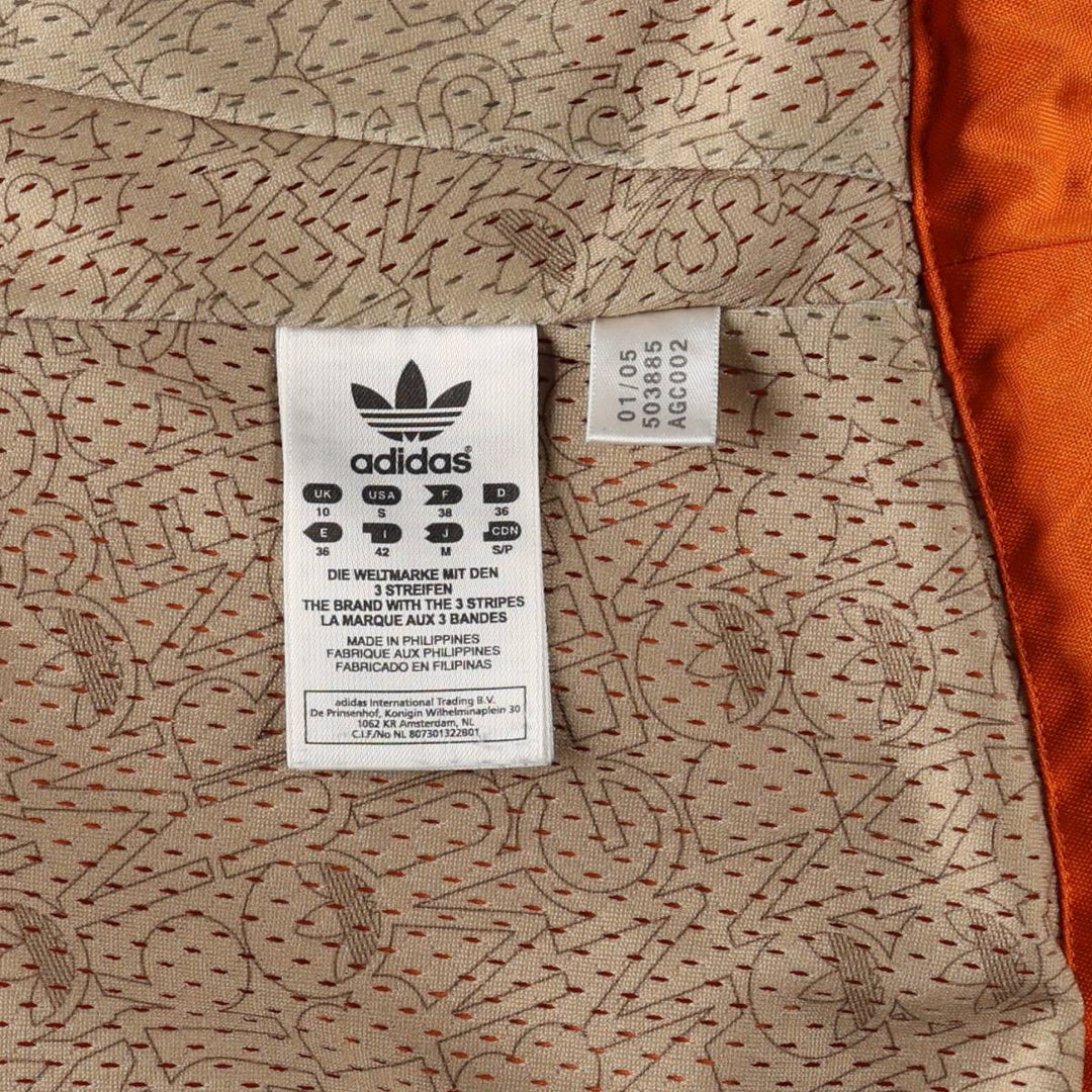 2000'S Adidas Originals hooded windbreaker, women's size M (approx.) polyester orange type Vintage Second Hand