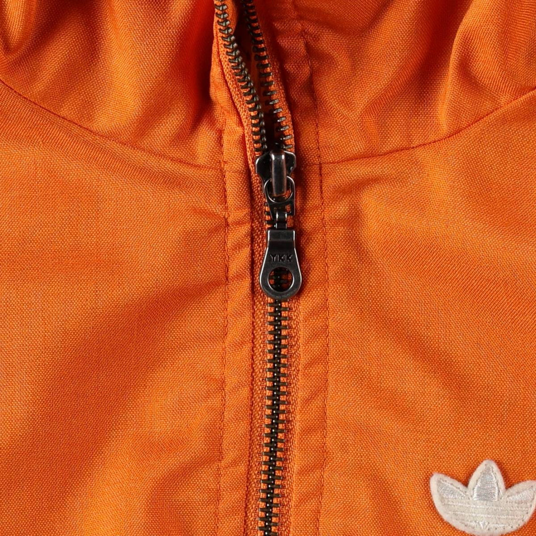 2000'S Adidas Originals hooded windbreaker, women's size M (approx.) polyester orange type Vintage Second Hand