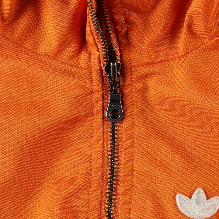 2000'S Adidas Originals hooded windbreaker, women's size M (approx.) polyester orange type Vintage Second Hand