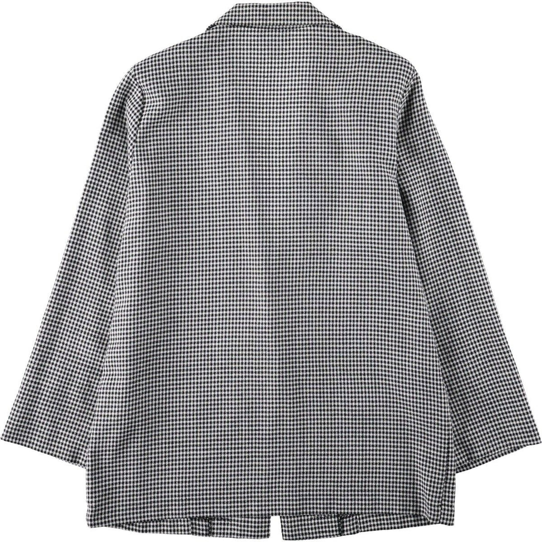 1980'S Joanna Check Pattern Easy Jacket Tailored Jacket Made in USA Women's Size M (Equivalent) Vintage polyester white type Vintage Second Hand