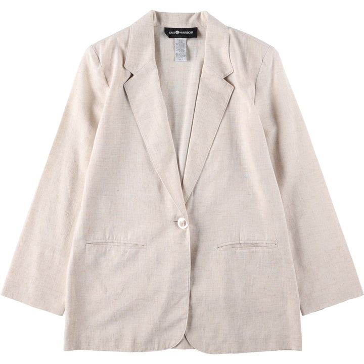 SAG HARBOR Easy Jacket Tailored Jacket Women's Size L polyester Beige type Vintage Second Hand