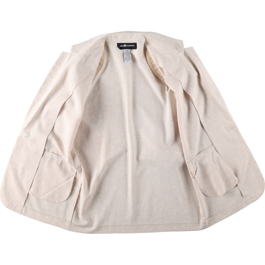 SAG HARBOR Easy Jacket Tailored Jacket Women's Size L polyester Beige type Vintage Second Hand